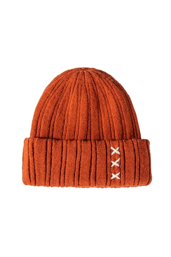 Caps, Woolen Thicken Unisex Knitted Hat Winter Casual Fashion Outdoor Warm Hat Baseball Caps, Baseball Caps Orange One Size