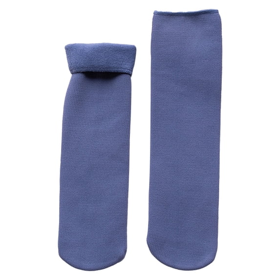 Yanyanz Compression Socks, Double Velvet Winter Thermal Socks Close Fitting Velvet Winter Thermal Socks Thickened Soft Velvet Socks Comfortable Velvet Winter Thermal Socks, Socks Blue One Size