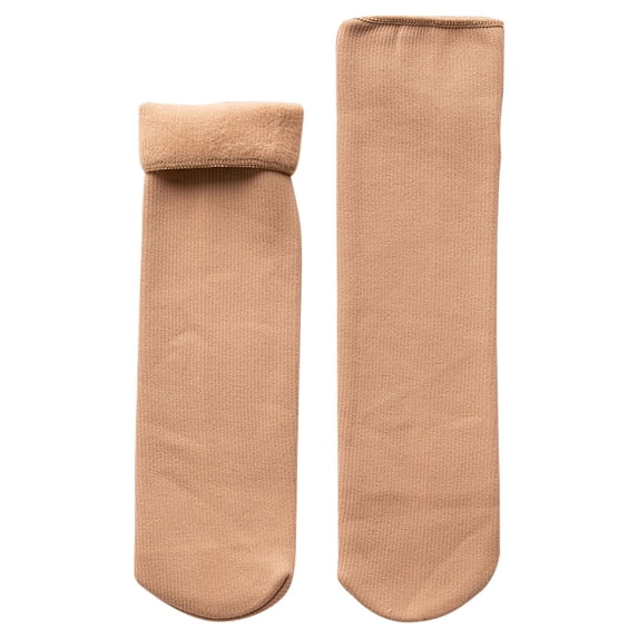 Yanyanz Compression Socks, Double Velvet Winter Thermal Socks Close Fitting Velvet Winter Thermal Socks Thickened Soft Velvet Socks Comfortable Velvet Winter Thermal Socks, Socks Beige One Size