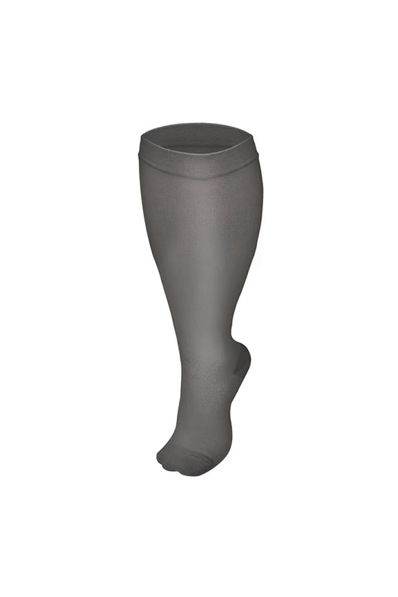 Compression Socks, Plus Size Solid Color All Season Versatile And Comfortable Casual Sports Pressure Stockings, Socks Dark Gray 4XL