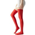 thumbnail image 1 of Yanyanz Compression Socks, Women's Striped Colorful Printed Non Slip Stretch Over Knee Stockings, Socks Orange A, 1 of 3