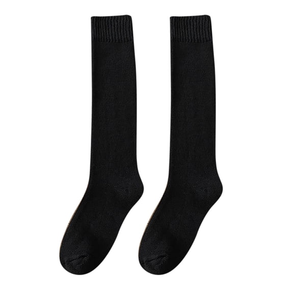 Yanyanz Compression Socks, Womens To Keep Warm Sock High The Knee Lightweight Cotton Socks, Socks Black One Size