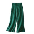 thumbnail image 1 of Yanyanz Dress Pants Women, Women's 2025 Spring And Summer Drooping Pants High Waist Loose Slim Casual Pants Straight Leg Casual Pants, Wide Leg Pants Woman, Palazzo Pants for Women Green L, 1 of 3