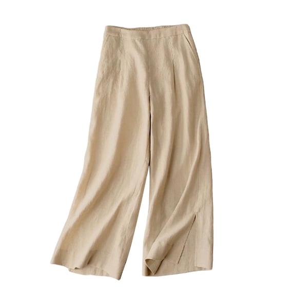 Yanyanz Dress Pants Women, Women's 2025 Spring And Summer Drooping Pants High Waist Loose Slim Casual Pants Straight Leg Casual Pants, Wide Leg Pants Woman, Palazzo Pants for Women Khaki M