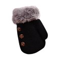 thumbnail image 1 of Yanyanz Gloves Mittens, Gloves Winter Warm Mittens Full Knitted Gloves Girls Children Boys Finger Skiing Kids Baby Gloves, Gloves Black M, 1 of 4