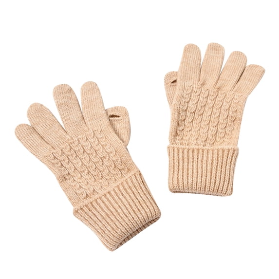 Yanyanz Gloves Mittens, Winter Unisex Knitted Wool Warm Gloves Solid Color Fingerless Mitts Cold Gloves, Gloves B One Size