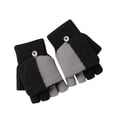 thumbnail image 1 of Yanyanz Gloves Mittens, Women Casual Thickened Warm Solid Color Matching Fingerless Flip Over Thermal Gloves, Gloves A One Size, 1 of 3