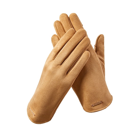 Yanyanz Gloves Mittens, Womens Sports Gloves Outdoor Cycling Work Solid Color Gloves, Gloves Khaki One Size