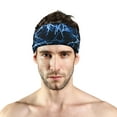 thumbnail image 1 of Yanyanz Handkerchiefs for Men, Running Headband Non Slip Workout Sweatbands Adjustable Sports Headbands Sweat Wicking Workout Headbands, Women's Handkerchiefs Blue One Size, 1 of 3
