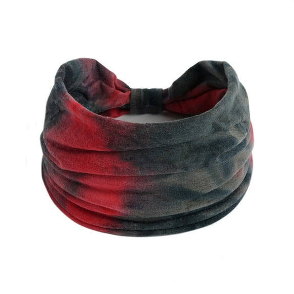 Yanyanz Handkerchiefs for Men, Women Casual Tie Dye Rainbow Color Widening Yoga Hairband Sports Elastic Sweat Absorbing Headband, Women's Handkerchiefs Black One Size