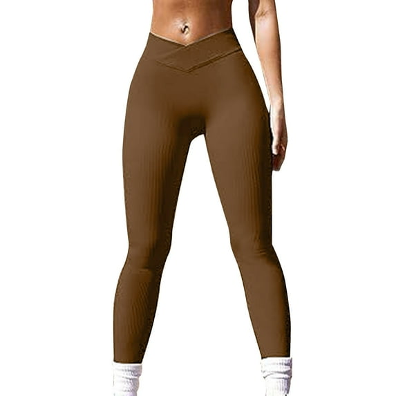 Yanyanz Leggings for Women,Women'S Cloud Feeling Flared Pants for Women Solid Color High Waisted Yoga Pants Yoga Pants Women Tights for Women Clearance Coffee M