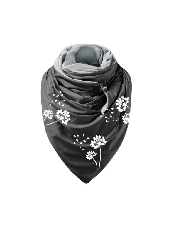 Scarface, Casual Warm Wrap Women Shawls Scarves Soft Fashion Printing Button Scarf, Scarf B One Size