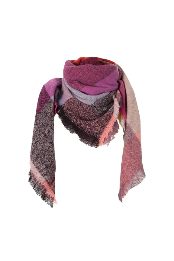 Scarface, Women Fall Winter Scarf Classic Tassel Plaid Scarf Warm Soft Chunky Large Blanket Wrap Shawl Scarves, Scarf C One Size