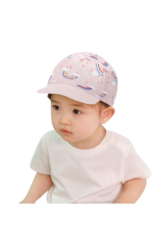 Sun Visors for Women, visors for women, Eaves Hats Baby Adjustable Sunhat Summer Trucker Flat Baseball Toddler Cap Beret Kids Hat Pink S