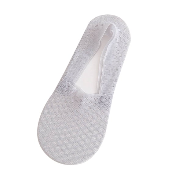 Yanyanz Socks, Womens Liner Socks Low Cut Non Slip Ankle Socks Hidden Cushioned Socks for Flat Boat, No Show Socks Gray One Size