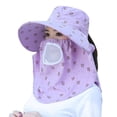 thumbnail image 1 of Yanyanz Sun Hats for Women, Women Summer Sun Hat Adjustable Anti Outdoor Riding Large Hat Sun Visor Protective Hat, Bucket Hats Purple2 One Size, 1 of 3