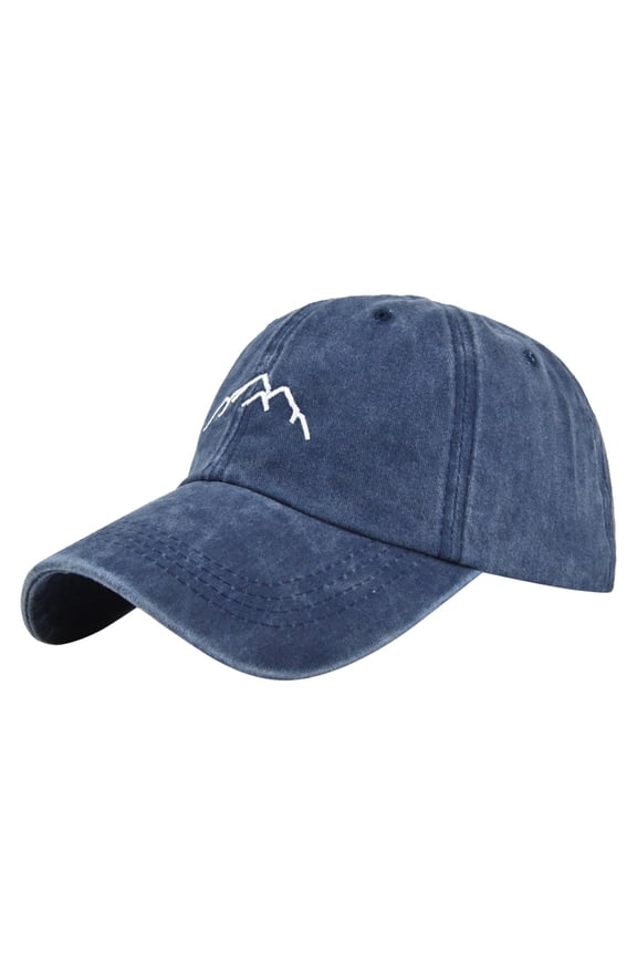 Sun Visors for Women, Mens And Womens Denim Retro Washed And Old Destroyed Cap Solid Color Baseball Cap, visors for women Navy One Size