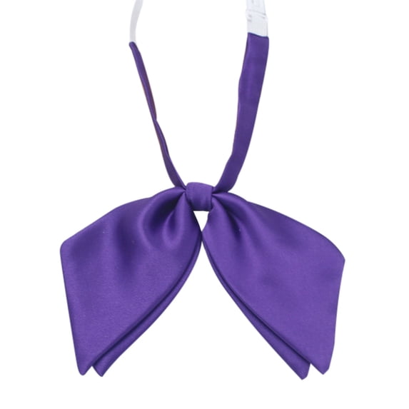 Yanyanz Ties for Men, Women's double layer bow tie bow flower new featherless root Japanese college solid color bow tie, Ties Purple One Size