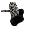 thumbnail image 1 of Yanyanz Winter Gloves,Leopard Print Polyester Gloves with Faux Cuffs Thermal Gloves Women Gloves for Cold Weather Clearance Grey One Size, 1 of 3