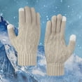 thumbnail image 1 of Yanyanz Winter Gloves,Winter Warm Gloves for Women Upgraded Touchscreen Gloves Knit Gloves with Soft Fleece for Cold Weather Thermal Gloves Women Gloves for Cold Weather Clearance Beige One Size, 1 of 9