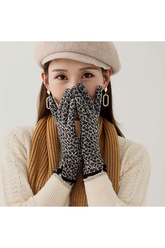 Winter Gloves,Women Autumn Winter Solid Color Padded Wool Knit Warm Gloves Thermal Gloves Women Gloves for Cold Weather Clearance Black One Size