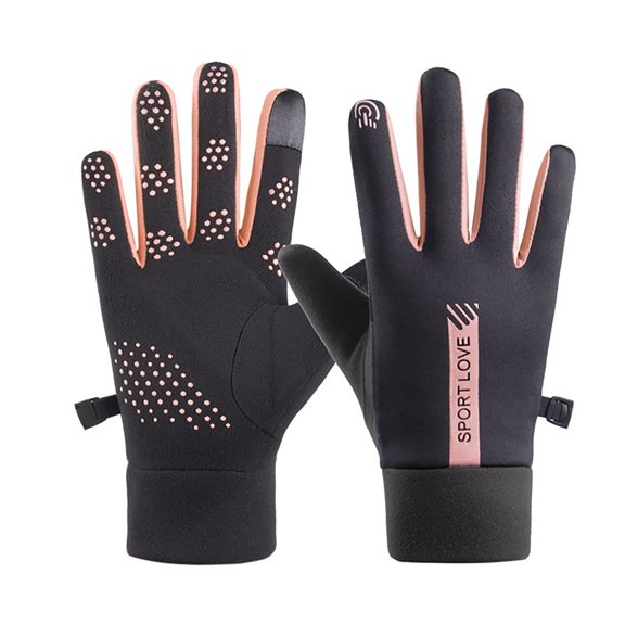 Yanyanz Winter Gloves,and Winter Outdoor Sports Gloves for Men and Women Riding Silicone Non Slip Warm Padded Screen Windproof Gloves Thermal Gloves Women Gloves for Cold Weather Clearance Dark Gray
