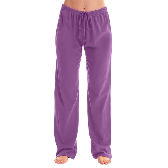 Yanyanz Women's Pants, Women's Solid Color Casual Home Pants, Womens Pants Casual, Wide Leg Pants for Women