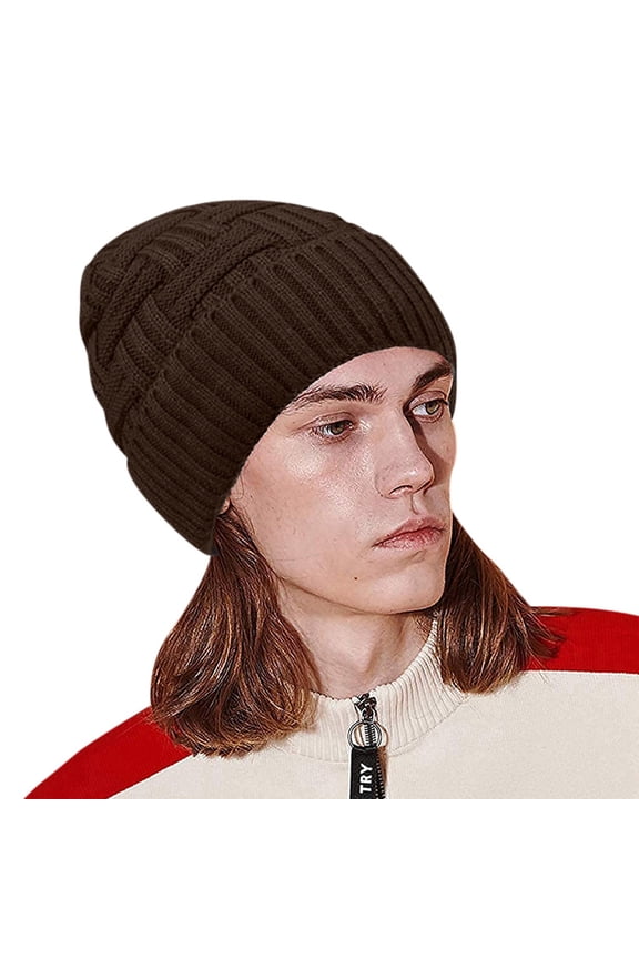 Womens Baseball Caps, Wool Winter Hat Baggy for Men Knitted Hat Thick Women Warm Baseball Caps, Baseball Caps Coffee One Size