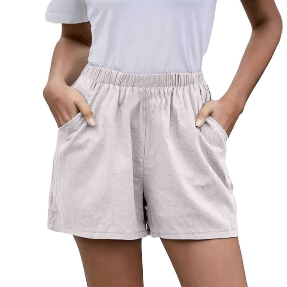 Yanyanz Womens Pants Dressy Casual, Shorts for Women, Womens Casual Comfy Pockets Wide Leg Cotton Shorts for Women Trendy Beach Pants Vacation Outfits, Wide Leg Pants Women B 2XL