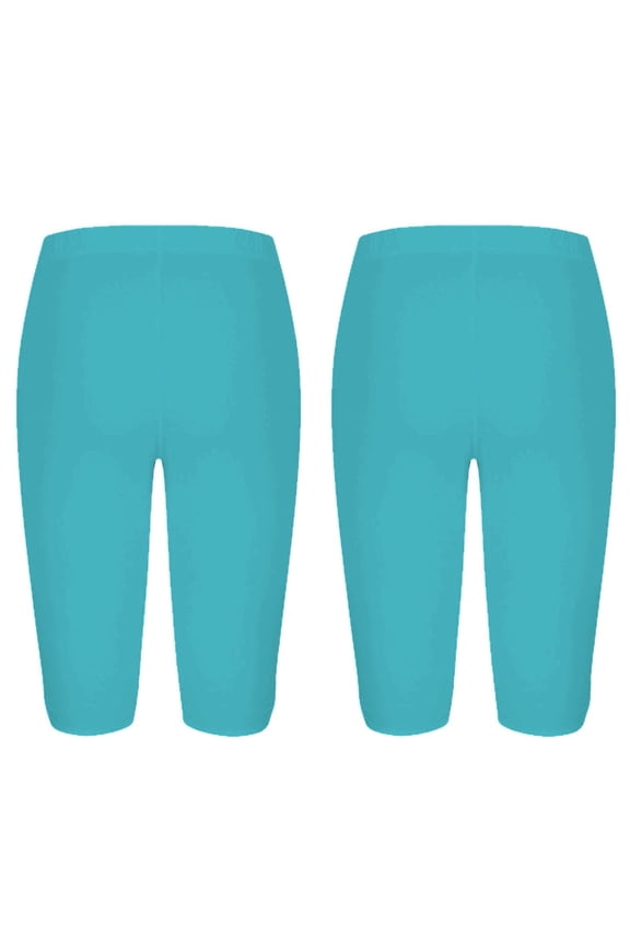 Yogalicious Leggings for Women, Women's Quarter Pants High Waisted Hollow Yoga Quarter Pants Solid Color Soft Casual Pajama Pants Leggings Light Blue XL