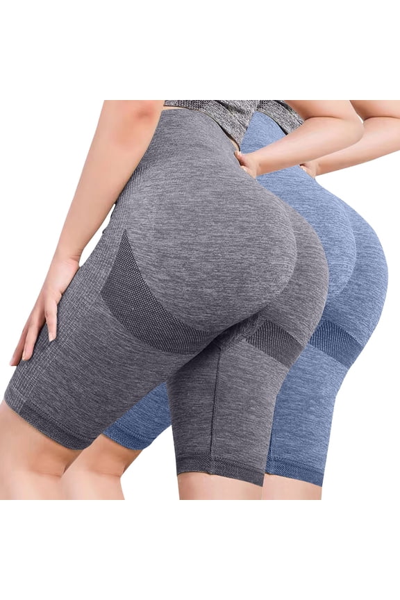 Yogalicious Leggings for Women, Women's Hip Lifting High Waisted Tummy Tightening Leggings Breathable Yoga Shorts Coffee L