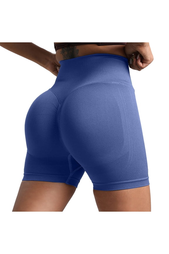 Yogalicious Leggings for Women, Women's Running Sports Cycling Pants Yoga Wear Close Fitting Three Point Shorts Pants Blue XS