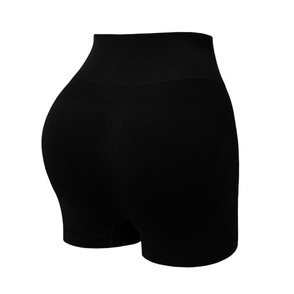 Yanyanz Yogalicious Leggings for Women, Women's Tummy Athletic Shorts Stretch Workout Biker Shorts Butt Lifting Scrunch Gym Shorts Black L