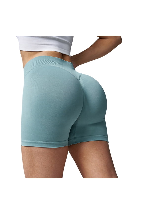 Yogalicious Leggings for Women, Womens Yoga Shorts Workout Butt Lifting Shorts For Women High Waisted Gym Yoga Booty Shorts Green XS