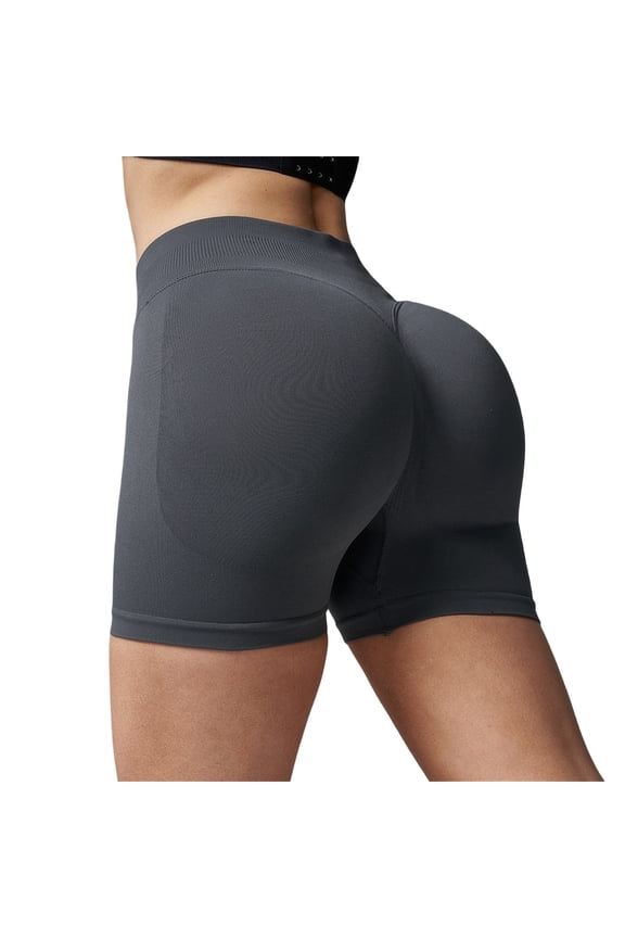 Yogalicious Leggings for Women, Womens Yoga Shorts Workout Butt Lifting Shorts For Women High Waisted Gym Yoga Booty Shorts Grey S