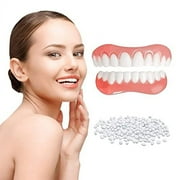 Yanyu 2PCS Fake Teeth,Temporary Teeth Perfect False Teeth Veneers Dentures for Men and Wome