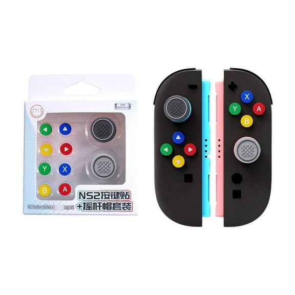 YaoHuan Set of 10 Soft Silicone Button Caps for Switch 2 Joystick Cover - Comfort Grip Enhancer Anti-Slip Colors