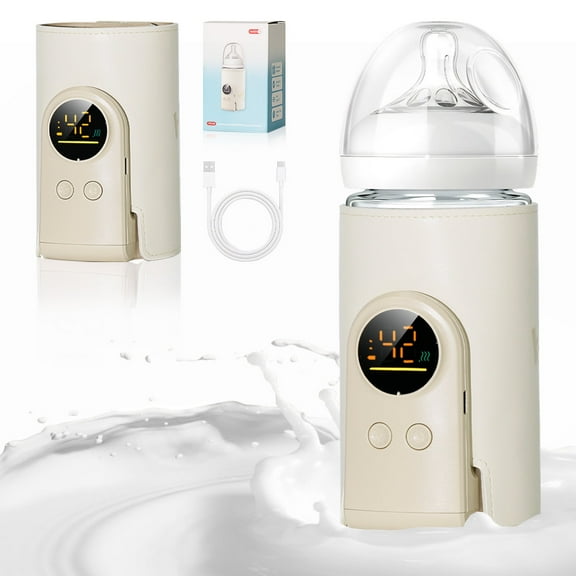 YaoHuan Upgrade Portable Bottle Warmer for Travel,6 Temp Milk Warmer with Smart Temperature Control & Night Light,Rapid Warming,Long-Lasting Warming up to 5-8H,for Breast Milk,6000mAh