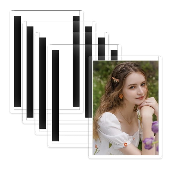 YaoShop 5 Pack 8.5" x 11" Magnetic Photo Frames for Fridge Clear Picture Holders Large Magnetic Photo Frames for Refrigerator, Locker or Office, Ideal for Artwork, Schedules, and Certificates