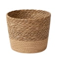 thumbnail image 1 of YaoZQ 5.5" Woven Seagrass Planter Basket, Khaki Round Flower Pot Cover. Natural Wood Chip Style Container for indoor Plants & Organization, 1 of 4