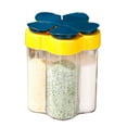 thumbnail image 1 of YaoZQ 5-in-1 Spice Jars, Seasoning Box with 5 Compartments, Moisture Proof Condiment Container for Kitchen BBQ, Blue, 1 of 4