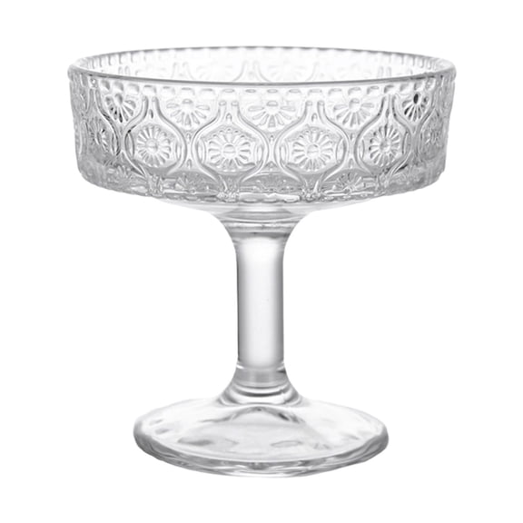 YaoZQ 8oz Gold Rim Coupe Glass Art Deco Champagne Saucer, Vintage Martini Goblet for Wedding Toasting, 1920s Gatsby Party Glassware, Style A
