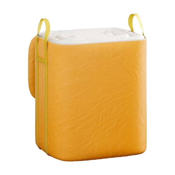 YaoZQ 92 Gallon Jumbo Storage Totes with Lids, 350L Water Resistant Outdoor Cushion Storage Bag, Heavy Duty Moving Supplies for Attic and Basement, Yellow