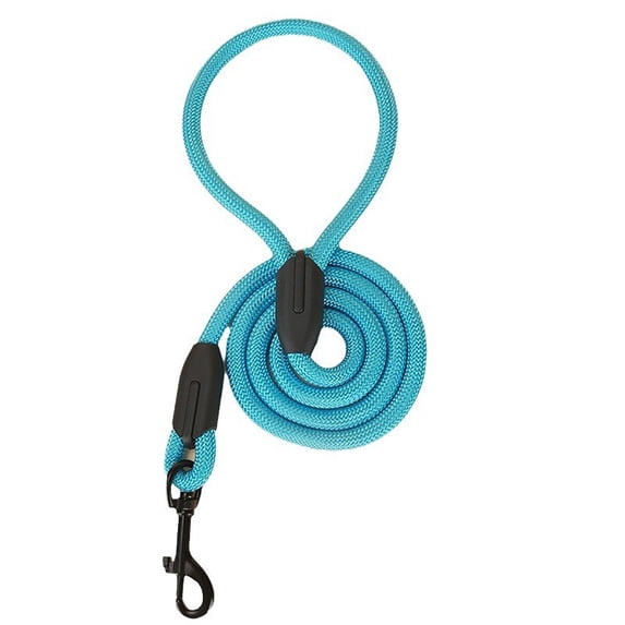 YaoZQ Blue Dog Leash for Small Dogs, 4ft Reflective Nylon Rope Puppy Lead with Soft Padded Handle, Lightweight Training Leash, 47 in