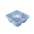 thumbnail image 1 of YaoZQ Blue Reusable Snackle Box, 5 Section Divided Lunch Container for Travel, Stackable Bento Food Box with Transparent Lid, 1 of 5