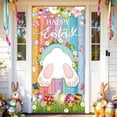 thumbnail image 1 of YaoZQ Happy Easter Door Cover, Cute Bunny and Ears on Colorful Wood Background, Spring Holiday Front Door Decoration Banner, Multicolor, 35 x 71 in, 1 of 7
