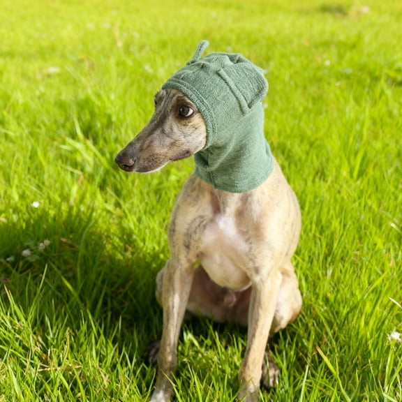 YaoZQ Large Cat Calming Hood, Soft Anti-Anxiety Head Wrap for Grooming 1 Pack, Adjustable Collar Shedding Hat, Stress Relief Muzzle for Travel Size L 14.2 Inch