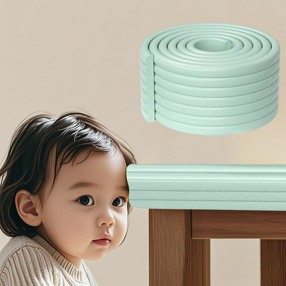 YaoZQ Light Green Foam Edge Protector Widened Safety Bumper for Window Sills and Playrooms 78.7 x 3.1 in