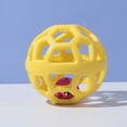 thumbnail image 1 of YaoZQ Pet Retrieval Training Ball, Elastic Sound-Emitting Toy with Inner Ringer, Boredom Relief Chew for Active Pets, 3.54 in, Yellow, 1 of 5