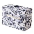 thumbnail image 1 of YaoZQ Quilted Sewing Machine Dust Cover Floral Print Storage Bag with Pockets for Accessories 16.9 x 13.4 in Style 1, 1 of 3